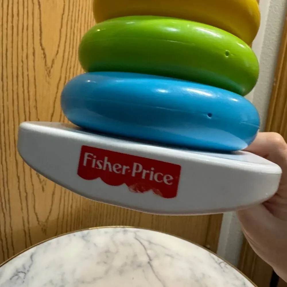 Fisher price rock a stack with rattler vintage